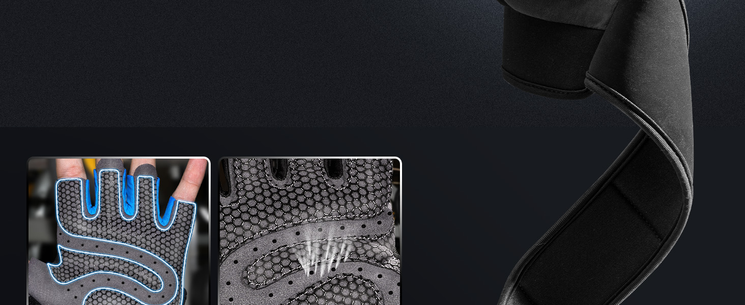 Рукавички для фітнесу COFIT: дихаючі, з підтримкою зап'ястя, для силових тренувань, бодібілдингу, жінок та чоловіків. Чорний колір, XL, з підтримкою зап'ястя