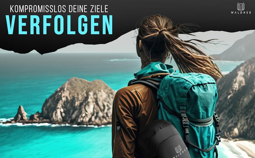 Спальний мішок WALDNER Daunenschlafsack Ultraleicht – ультралегкий, 4 сезони, 800г пуху, 600FP, для кемпінгу та відпочинку на природі, до 200 см