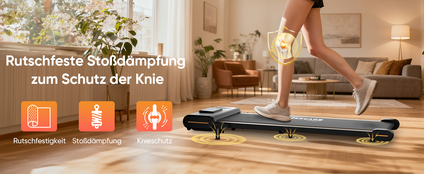 Біговий доріжки TISSCARE для дому та офісу: тихий тренажер для ходьби з регулюванням нахилу, LED-дисплеєм, вагою до 130 кг та швидкістю 1-6 км/год (без ручки).