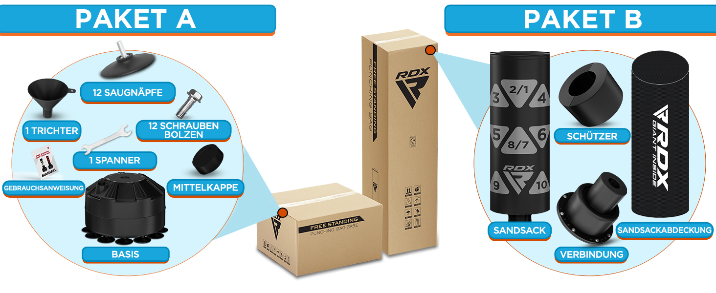 Дитячий боксерський мішок RDX 4ft з підставкою, рукавички для тренувань, MMA, кікбоксинг, бокс, єдиноборства, муай-тай, рожевий