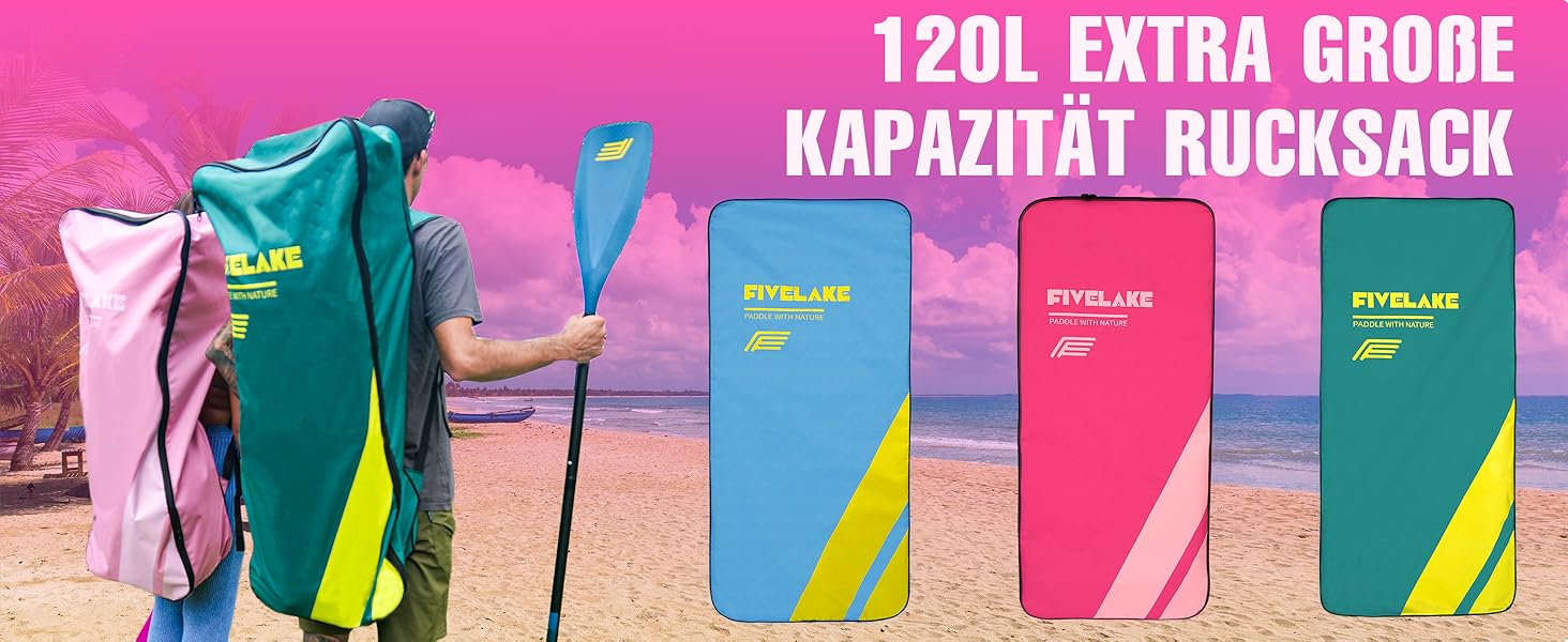 Надувне SUP-борд Fivelake для дорослих 335 см: комплект з аксесуарами (весло, насос, рюкзак, трос, водонепроникний мішок)