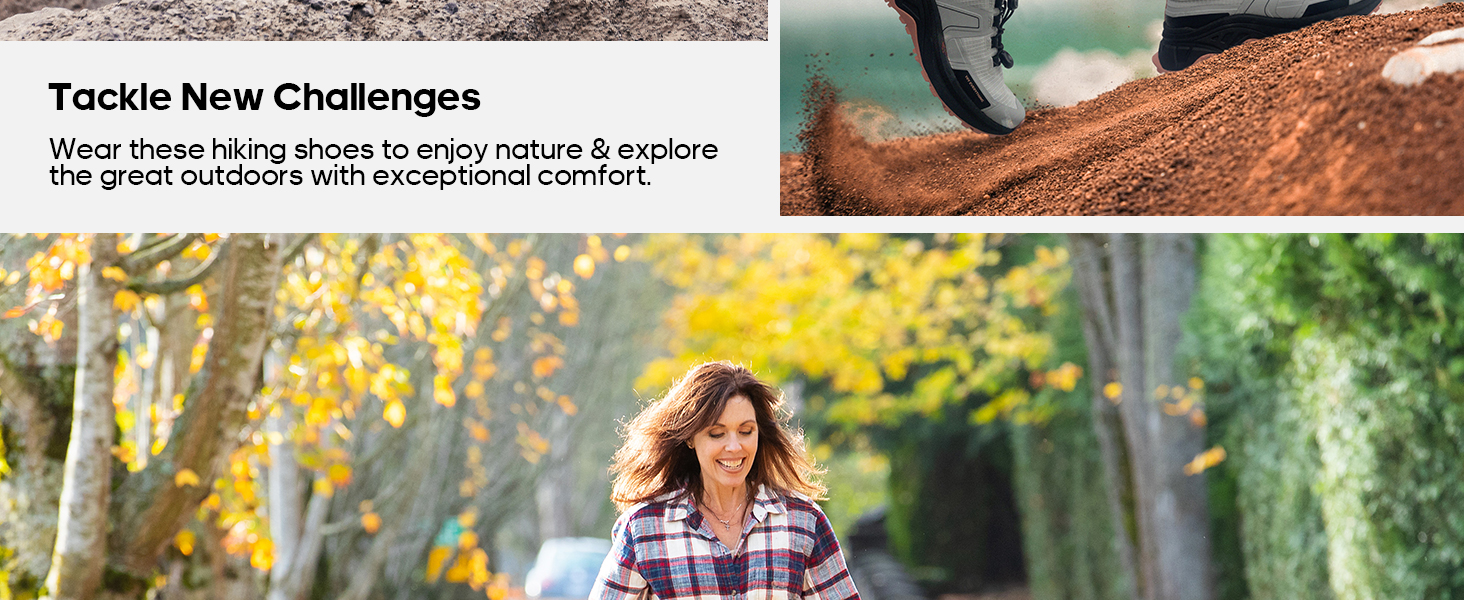 Жіночі трекінгові черевики NORTIV 8 - легкі, дихаючі, сірі, рожеві (41 EU)