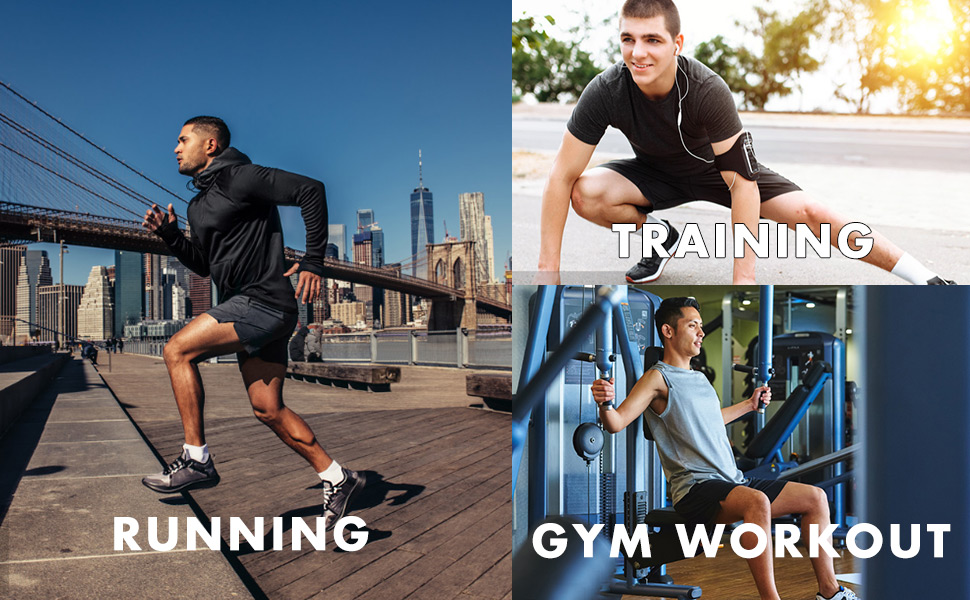 Шорти спортивні чоловічі Suwangi для бігу, легкі, швидковисихаючі з внутрішньою підкладкою та кишенею, блакитні