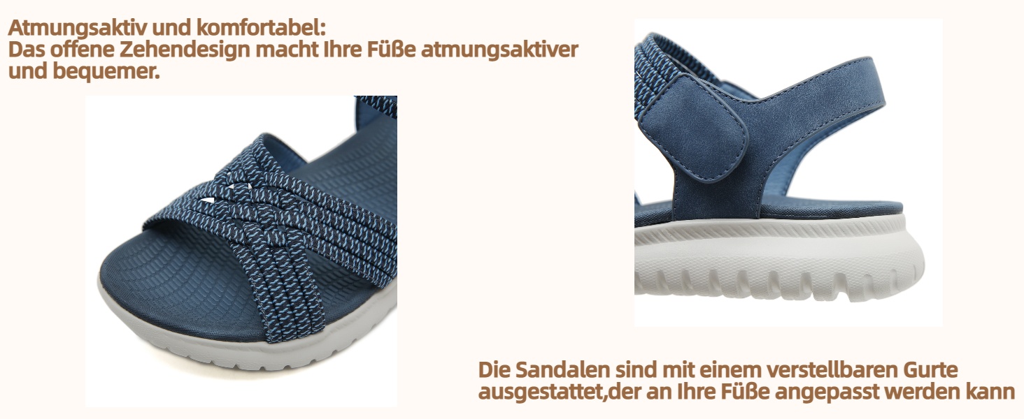 Жіночі сандалії літні для ходьби, відпочинку, спорту та пляжу. Платформа, антиковзаюча підошва, розміри 35-42 EU, колір бежевий. Стиль A