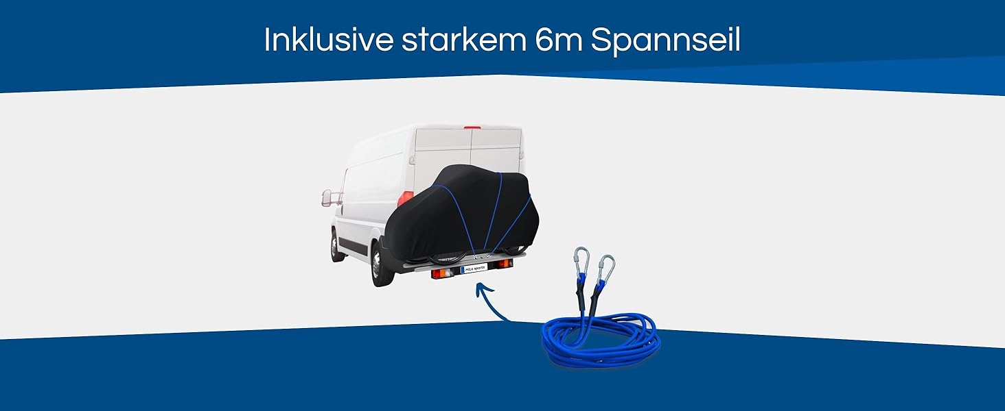 Водонепроникна захисна накидка для велосипедів та електровелосипедів HiLo для велотримачів - 6м мотузка, Ripstop 600D