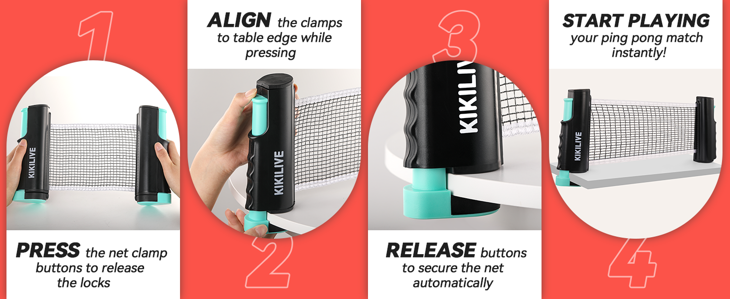 Набір для настільного тенісу з висувною сіткою, 2 ракетки, 6 м'ячів та сумка – портативний набір для гри в приміщенні та на вулиці, ідеальний для сім'ї, відпочинку та тренувань. Кольори: синій+зелений (чорний+червоний)