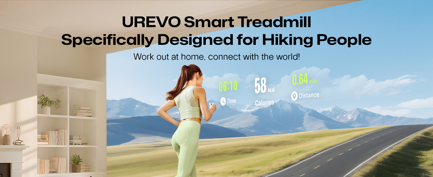 Smart Walking Pad [Spacewalk 3S] Чорний: Ходункова доріжка з автоматичним нахилом, 42x108 см, для дому та офісу