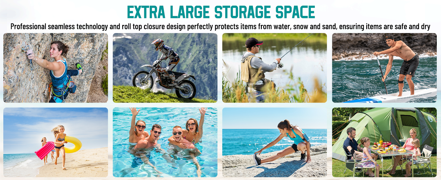 Водонепроникний мішок-рюкзак Dry Bag 20L RollTop, блакитний. Для каякінгу, рафтингу, риболовлі та відпочинку на воді