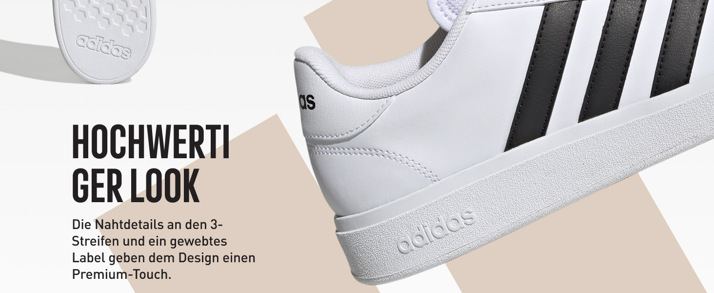 Кросівки Adidas Grand Court 2.0 жіночі, білі з бежевим, 39 1/3 EU