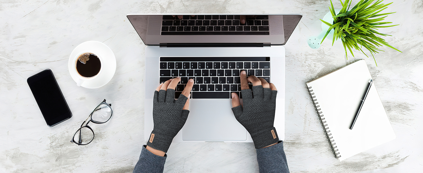 Кашемірові рукавички без пальців SUTIYO для чоловіків та жінок, теплі рукавички без пальців для водіння, їзди на велосипеді, спорту (темно-сірий)