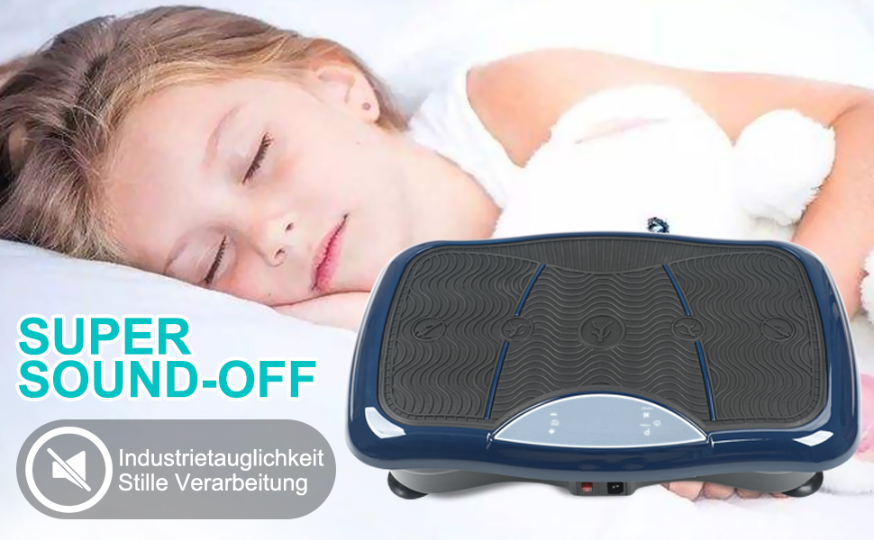 Віброплатформа для тренувань всього тіла Triclicks - 5 програм, з пультом, стрічки, для дому, схуднення, блакитна