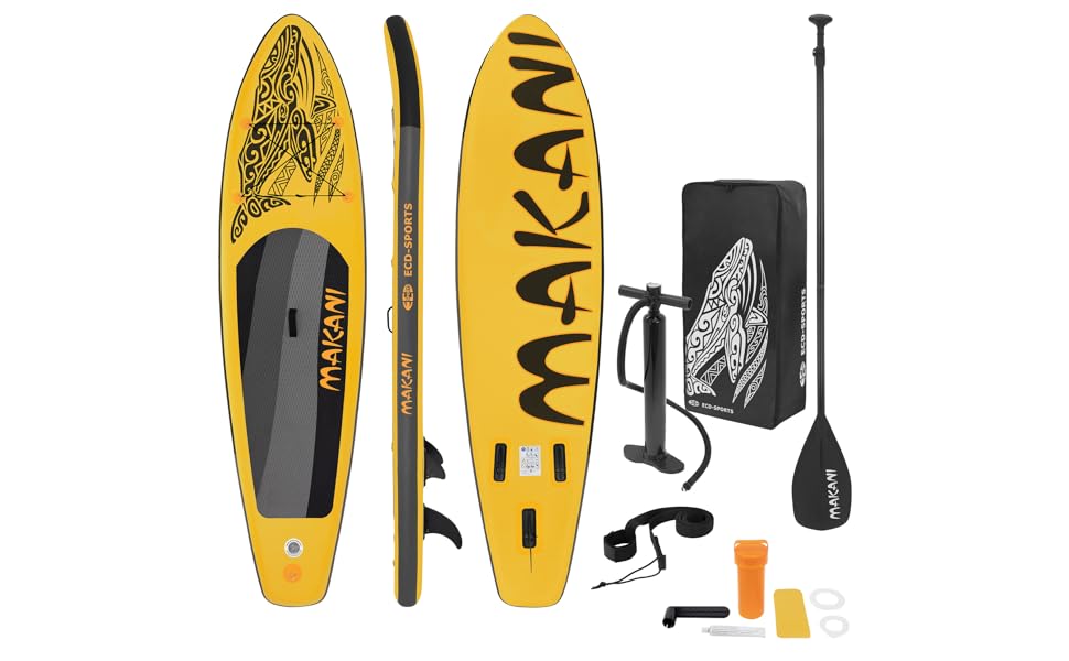 Надувна SUP-дошка ECD Germany 305–380 см, до 150 кг, комплект із веслом і сидінням для каяка