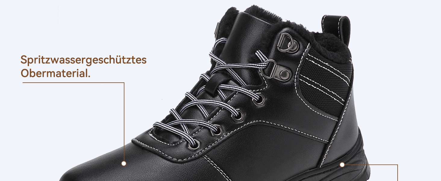 Зимові чоботи чоловічі жіночі, теплі, непромокаючі, для снігу, легкі трекінгові чоботи, чорні. Розмір 43 EU. Модель Z 1927