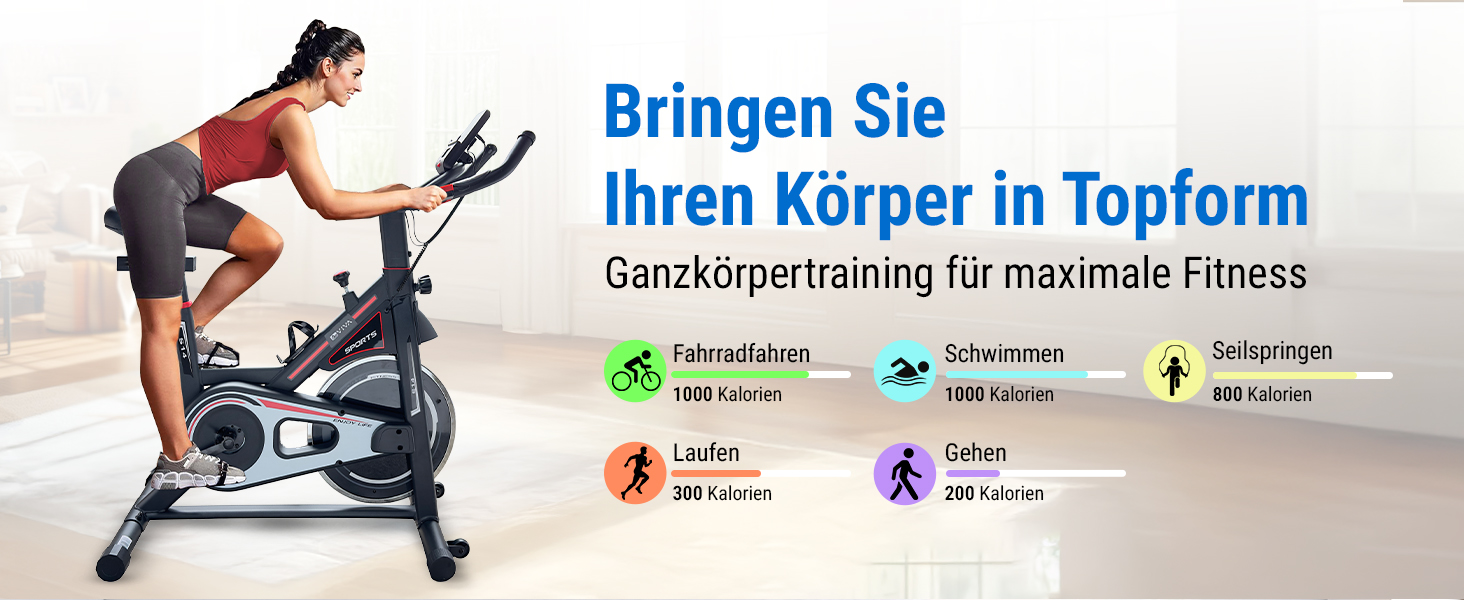 AsVIVA S14 Indoor Cycle Speedbike: фітнес-велотренажер з 15 кг маховиком, Bluetooth-комп'ютером, сумісний з додатками, регульоване сідло та плавний опір