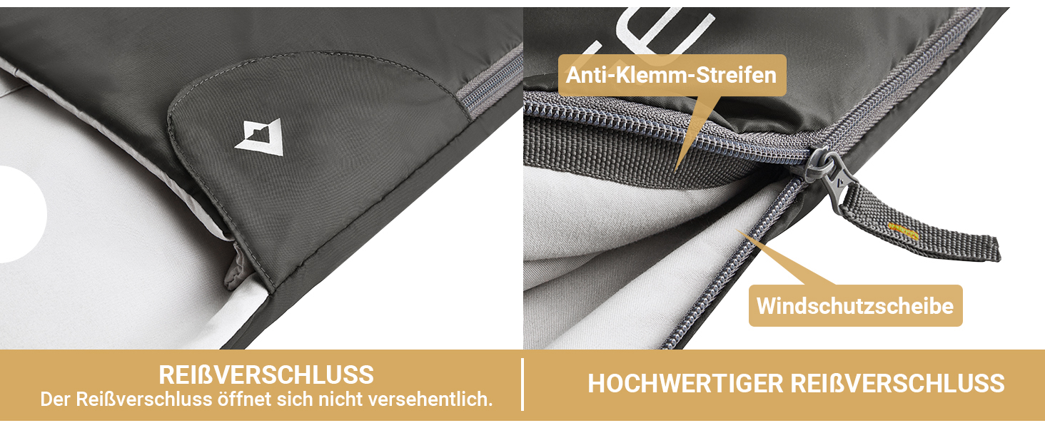 Сплячий мішок KingCamp для двох осіб, зимовий, чорний, для кемпінгу та відпочинку на природі