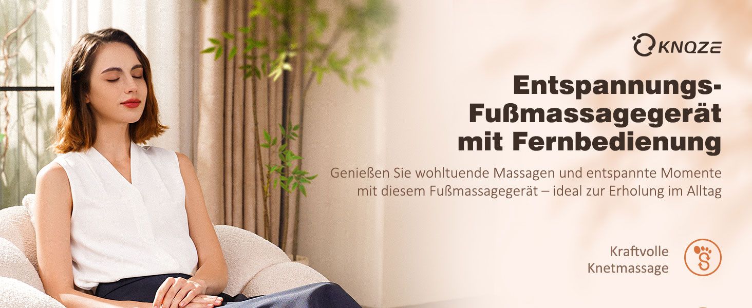 Масажер для ніг KNQZE Shiatsu з підігрівом, для фасціїту та зняття болю (сірий)