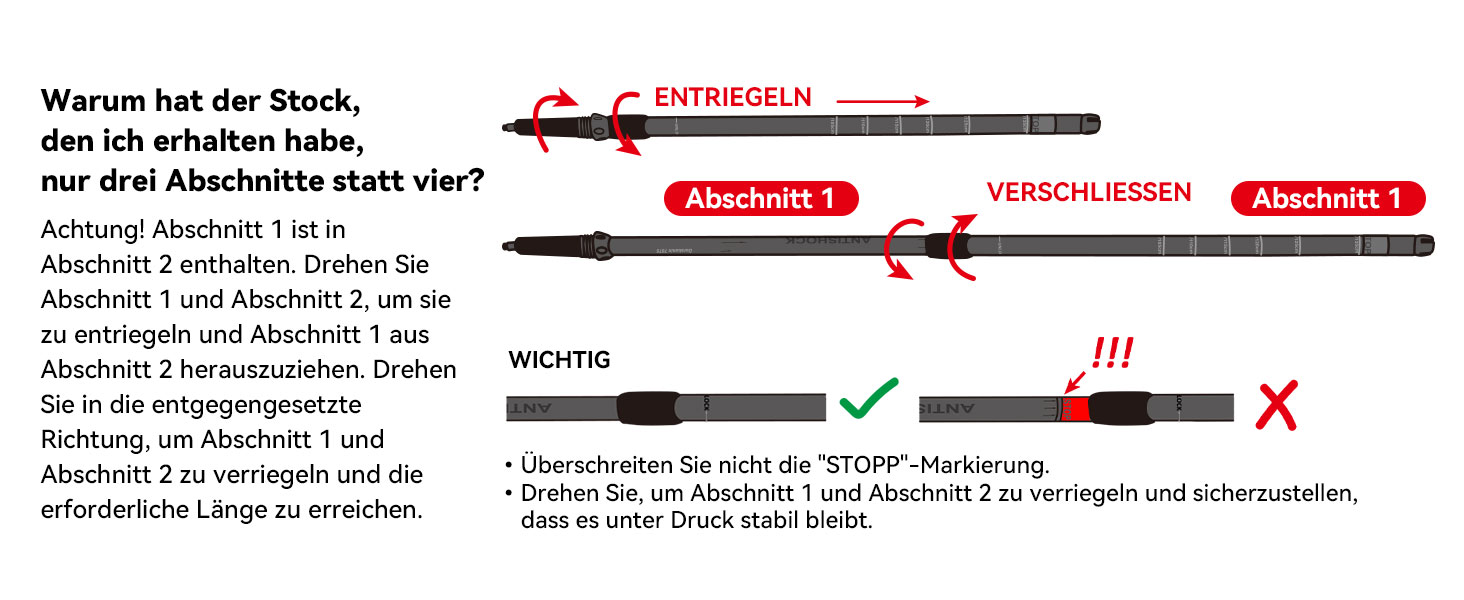 Телескопічні палиці для скандинавської ходьби та трекінгу, ультралегкі алюмінієві палиці для гірських походів з антишоковою системою, комплект 2 шт, чорні