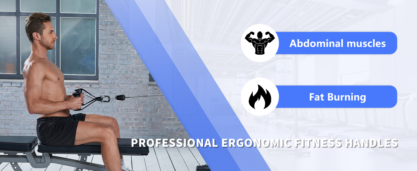 Комплект ергономічних ручок для фітнес-резинок та еспандерів HXD-ERGO (2 шт), з металевим D-кільцем для силових тренувань та домашнього залу, чорні