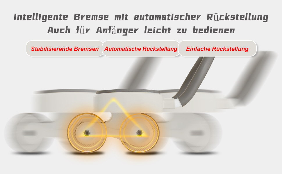 Автоматичний перекат живота з відскоком, AB Roller зі стабільними подвійними колесами, тренажер для живота для дому та тренажерного залу білий