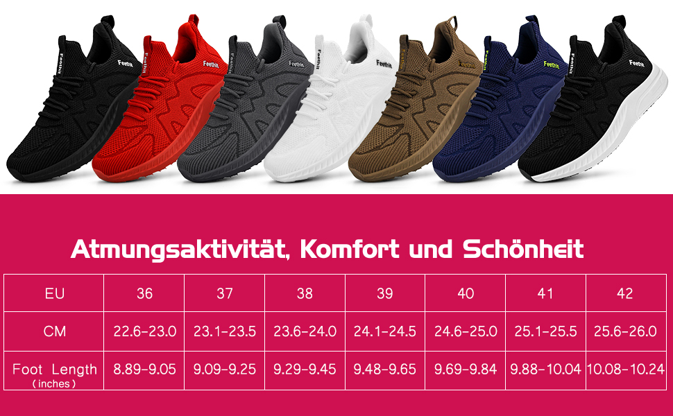 Жіночі кросівки Feethit: дихаючі, легкі, для бігу та фітнесу, outdoor, 42 EU, темно-сірий