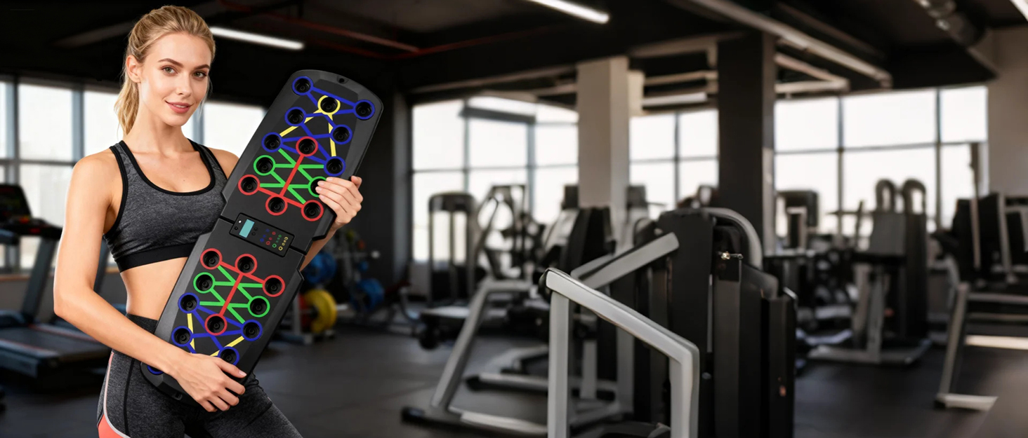 Ролер для пресу FumyFumy: тренажер для дому, фітнес-обладнання з фітнес-гумкою, килимком для колін та 10 шт. аксесуарів