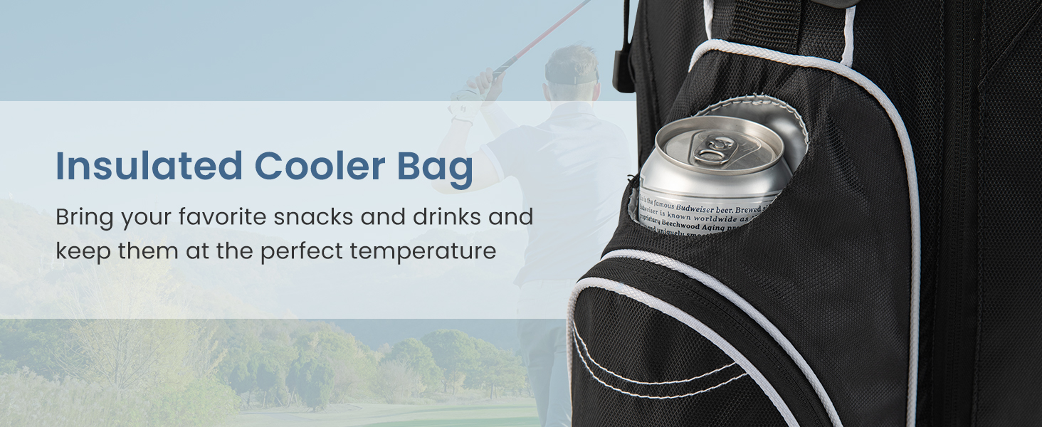 LIFEZEAL Гольф-сумка: портативна сумка для ключок з 4 перегородками, сумка-станд для гольфу з регульованим плечовим ременем, легка чорна сумка для чоловіків та жінок