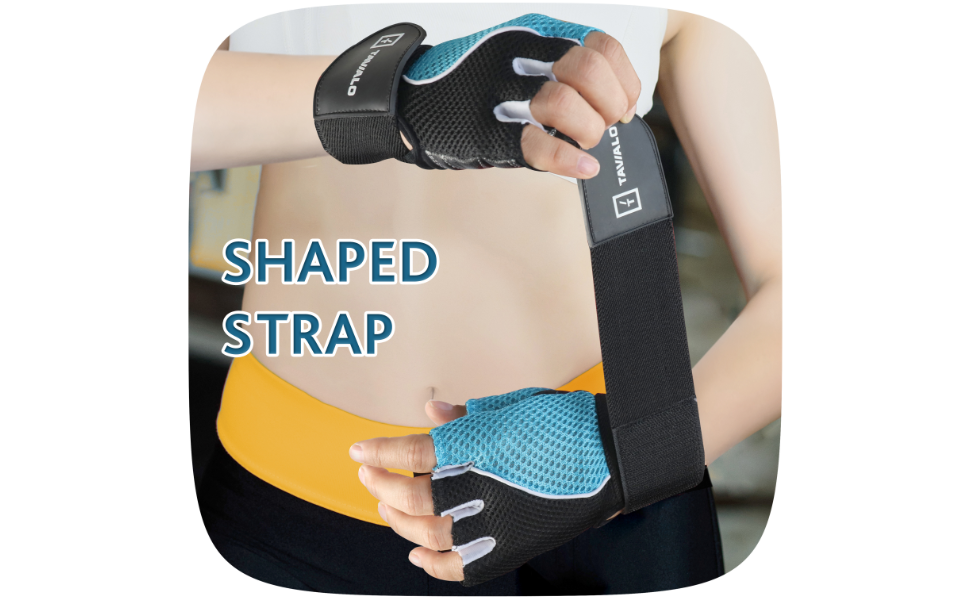 Рукавички для фітнесу та силових тренувань Fitnesshandschuhe (жіночі, розмір M 16-19 см, шкіра, блакитно-чорно-білі)