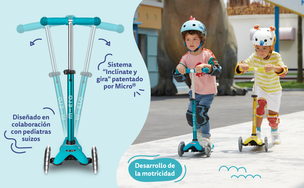 Самокат дитячий Micro Deluxe Kinder Scooter з регульованим кермом, світлодіодні колеса, фіолетовий