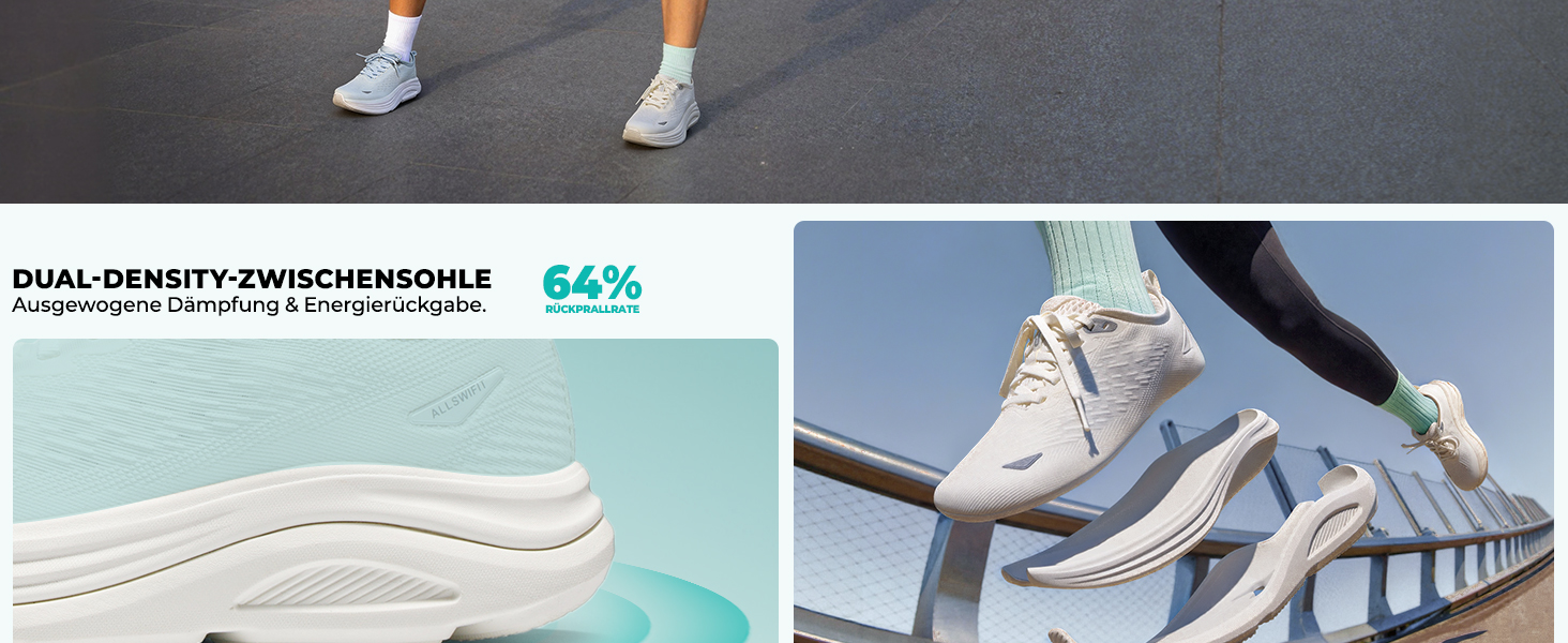 Жіночі кросівки Allswifit для ходьби, бігу та тенісу сині 41 EU. Зручні, дихаючі спортивні снікери з амортизацією