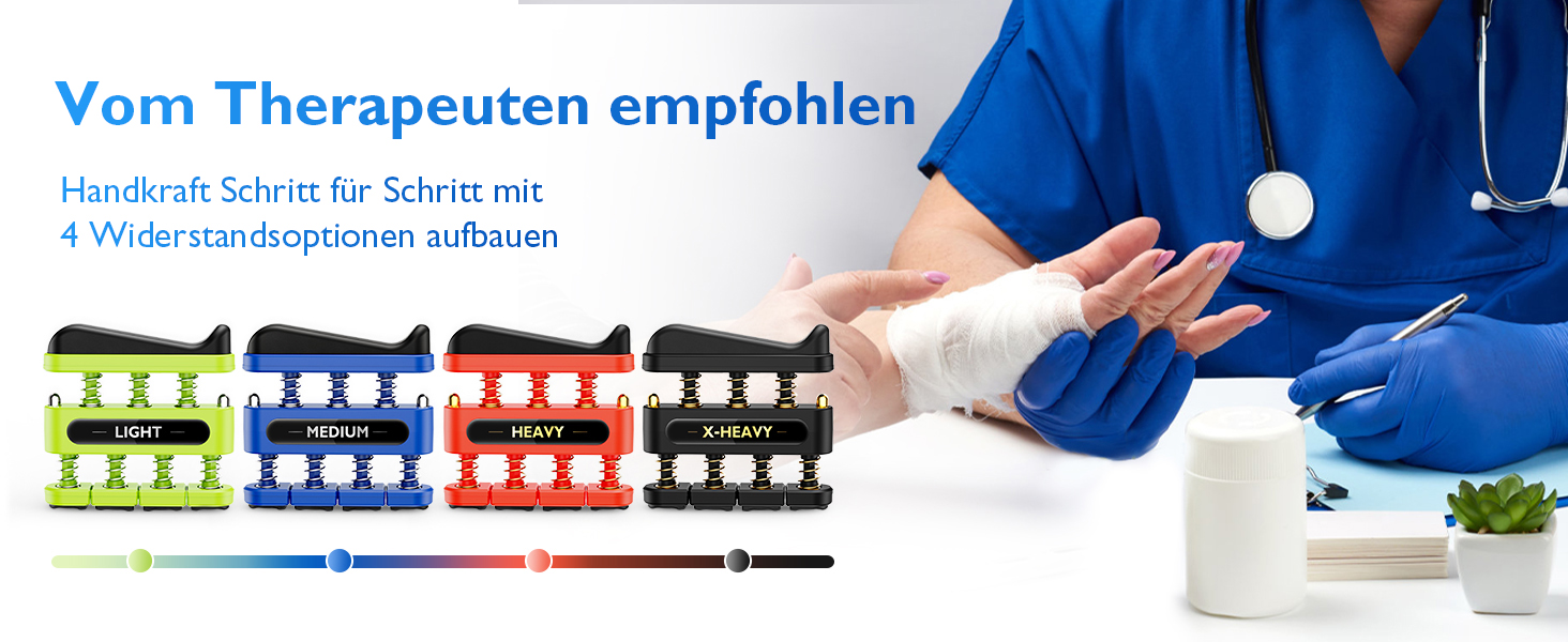 FitBeast Fingerkrafttrainer: Набір для тренування пальців (4 шт.) - для музикантів, скелелазів