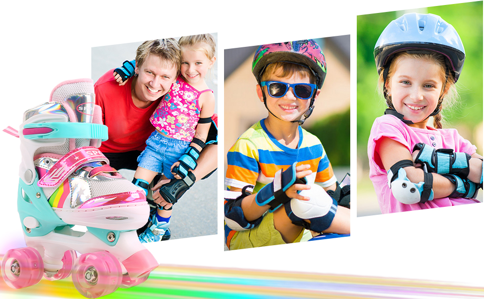 Дитячі ролики Ceestyle Verstellbare з регульованим розміром, світлові колеса, для хлопчиків та дівчаток, розмір 27-37 (4 розміри), рожеві