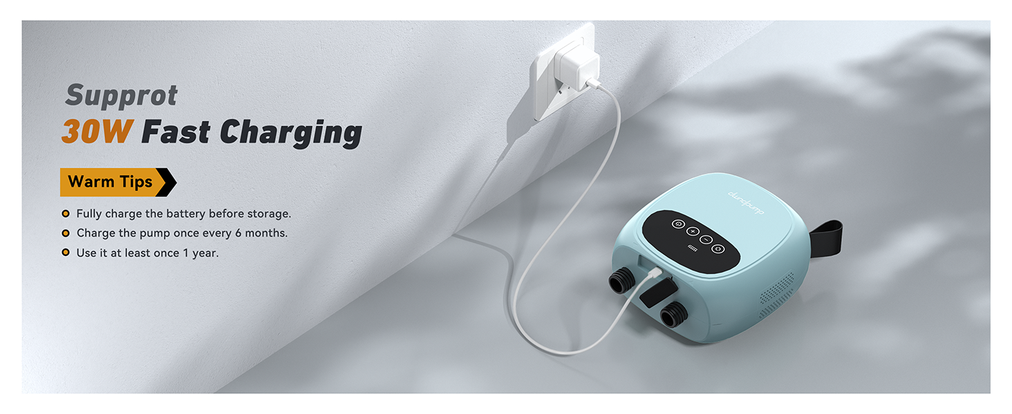 Електричний насос для SUP дошки DWNDPUMP 20PSI з акумулятором, для каяків та SUP, з 7 насадками, зелений