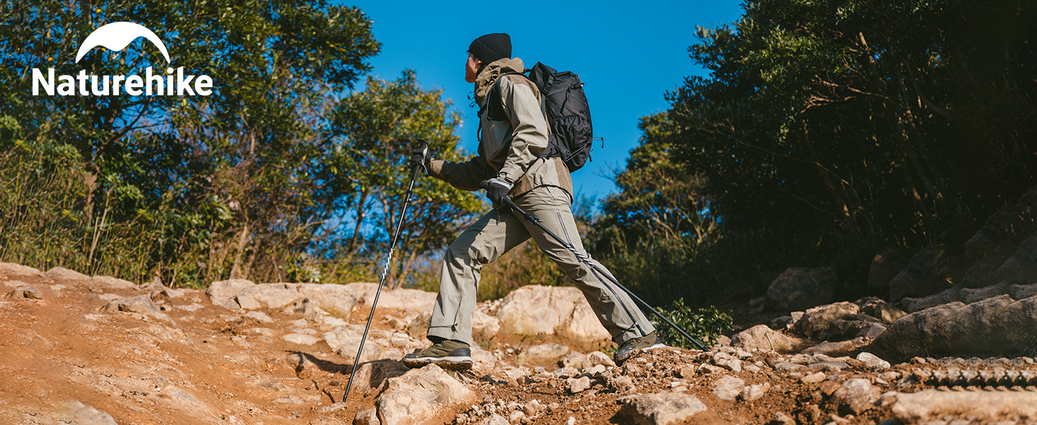 Туристичні палиці Naturehike 7075 алюмінієві складні 115-135см