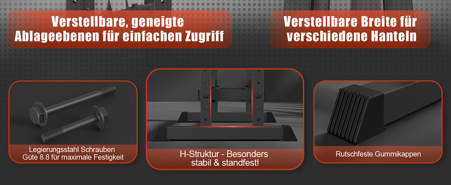 Стойка для гантелей з 3 рівнів, 500 кг, регульована, для дому, міцна, для штанги, гантелей та дисків (тільки стійка), чорна 3-ярусна DB-Rack