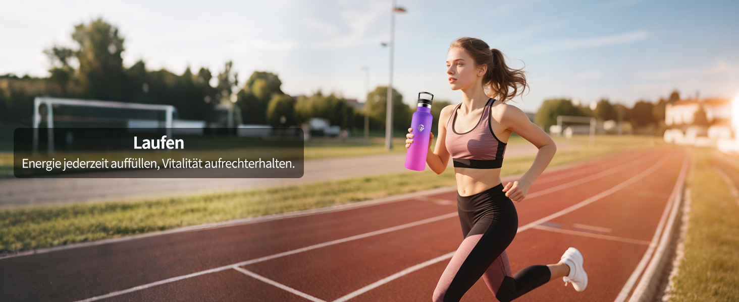 Термос-пляшка 500 мл, нержавіюча сталь, з соломкою, подвійні стінки, для води та газованих напоїв, BPA-Free, синій та темно-синій кольори