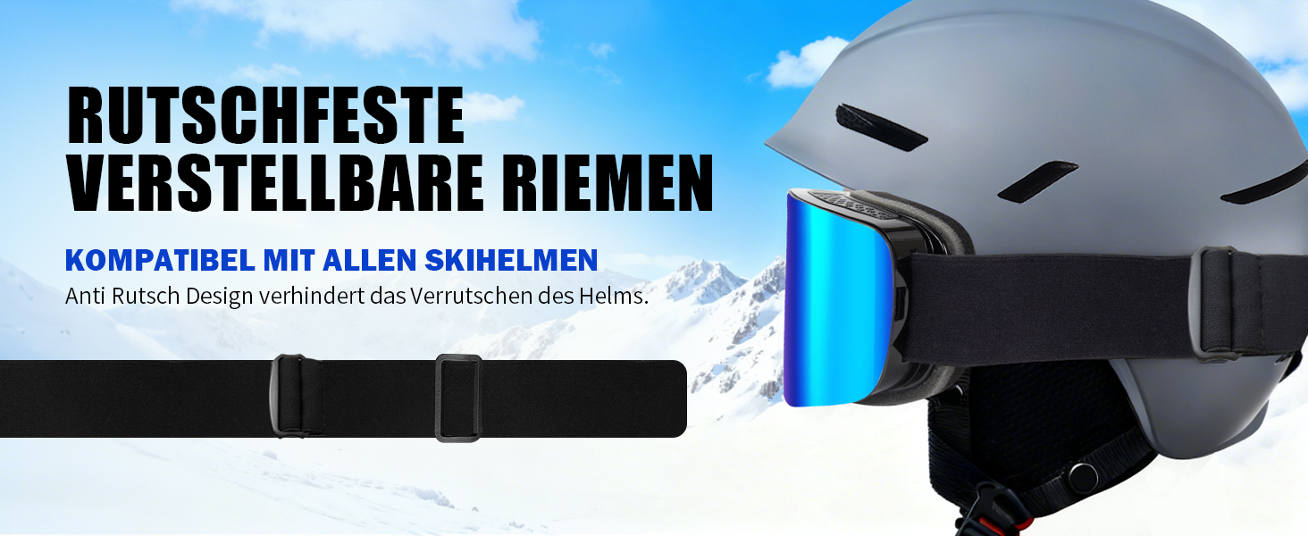 Скі-маска JQF Gear для унісекс YH227 з захистом від запотівання, анти-ковзаючим ремінцем, UV-захистом та регулюванням. Скі-окуляри для сноубордингу та катання на лижах, REVO покриття, червоно-чорний колір (VLT16%)