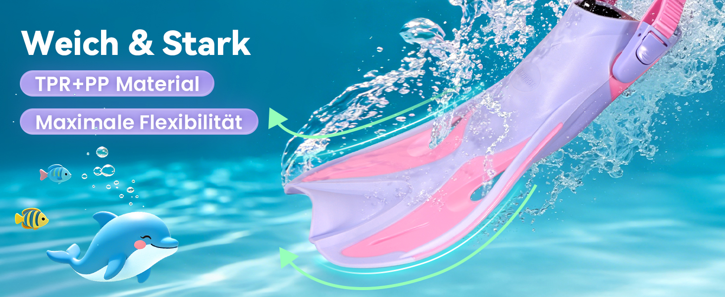 Набір для снорклінгу Supertrip SeaBlue L/XL (32-36 EU) для дітей: маска з панорамним оглядом 180°, ласти, трубка з клапаном