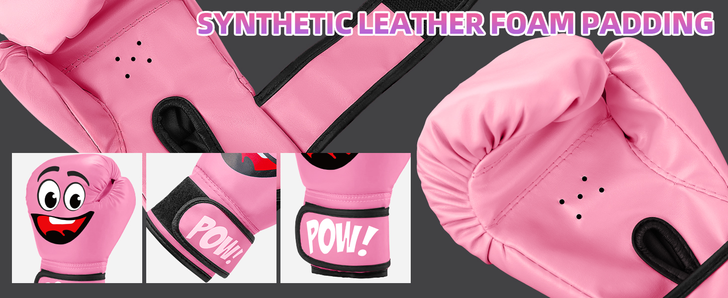 Дитячі боксерські рукавички, 4oz - для спарингу, тренувань, MMA, Муай Тай, кікбоксингу та бойових мистецтв (Рожеві)