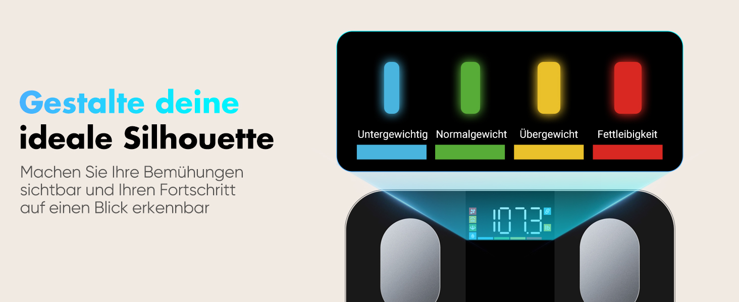 Ваги підлогові Insmart з Bluetooth, аналізатор складу тіла (16 параметрів): вага, BMI, жир, м'язи, вода, чорні