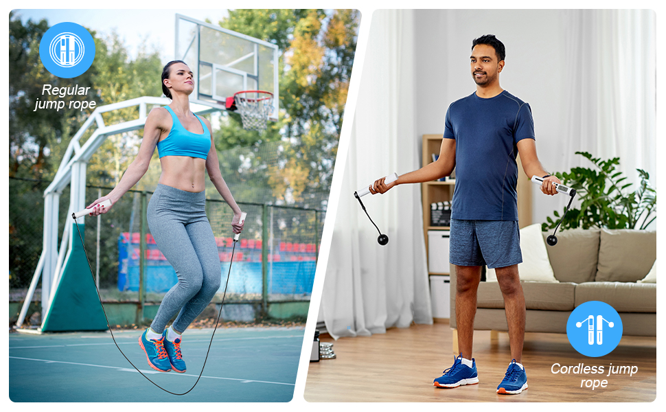 Стрибкове канат AiQInu з лічильником, спортивний, для дорослих, з таймером та підрахунком калорій