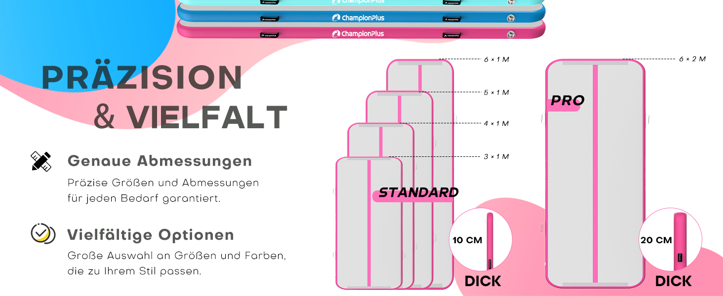 Гімнастичний надувний мат Track 5м з електричним насосом, для йоги, кемпінгу, фітнесу та спорту, двостороння м'ятно-зелена 300x100x10см