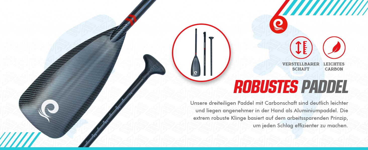 Надувне SUP-борд WOWSEA Swift-Serie: стабільний та довговічний, з кріпленням для камери, для занять спортом та відпочинку на воді