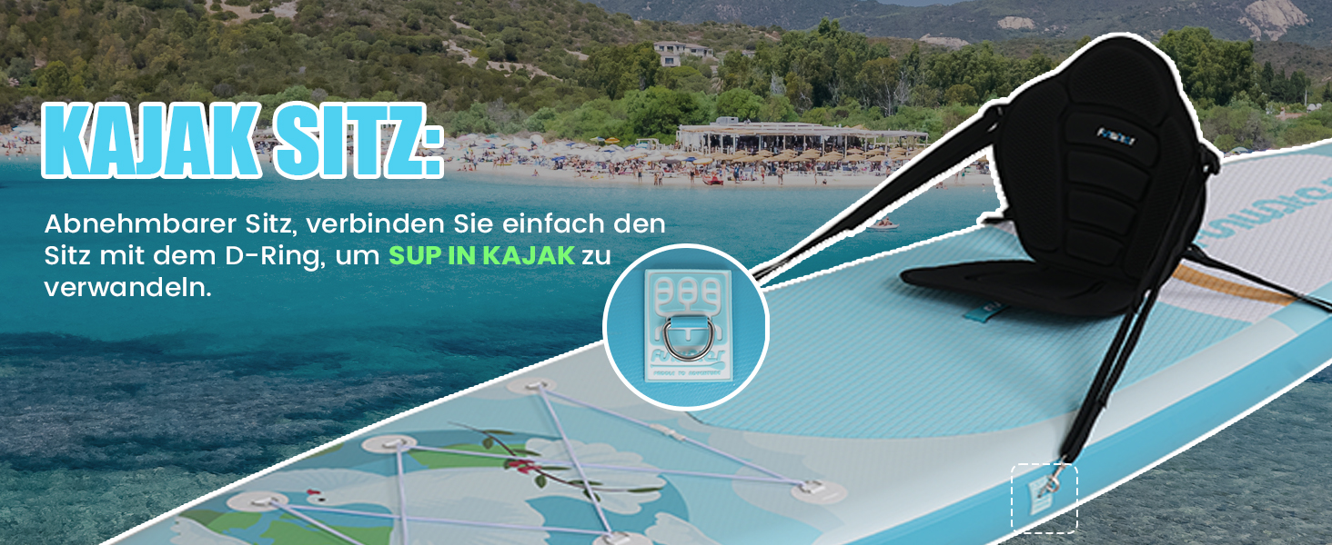 Надувний SUP-борд FunWater 10' & 11' з аксесуарами для дорослих, будь-якого рівня підготовки