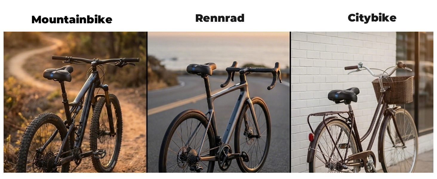 Велосипедне сідло ROCKBROS з Memory Foam для жінок та чоловіків, зручне та зняття тиску, для MTB, City та Trekking велосипедів, коричневе