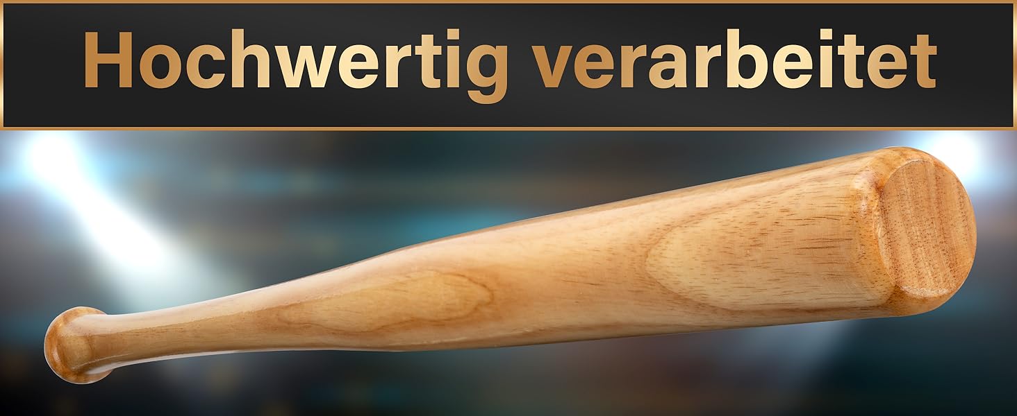 Бейсбольна бита Heldenwerk з дерева або алюмінію - Нековзне руків'я - Міцна конструкція, 31 дюйм, чорний (алюміній)