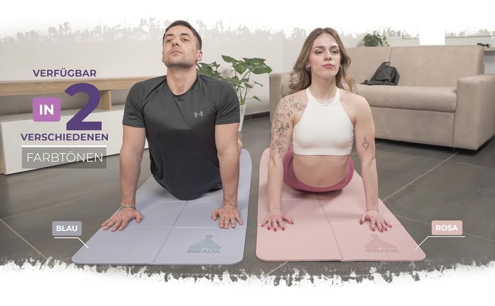 Килимок для йоги YoVibe® 183x60x0.6 см рожевий з TPE, антиковзкий, товстий + сумка та рушник для йоги