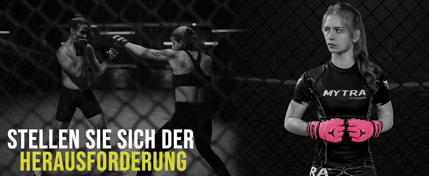 Жіночі боксерські рукавички Mytra Fusion для MMA, спарингу, кікбоксингу, муай-тай та боротьби