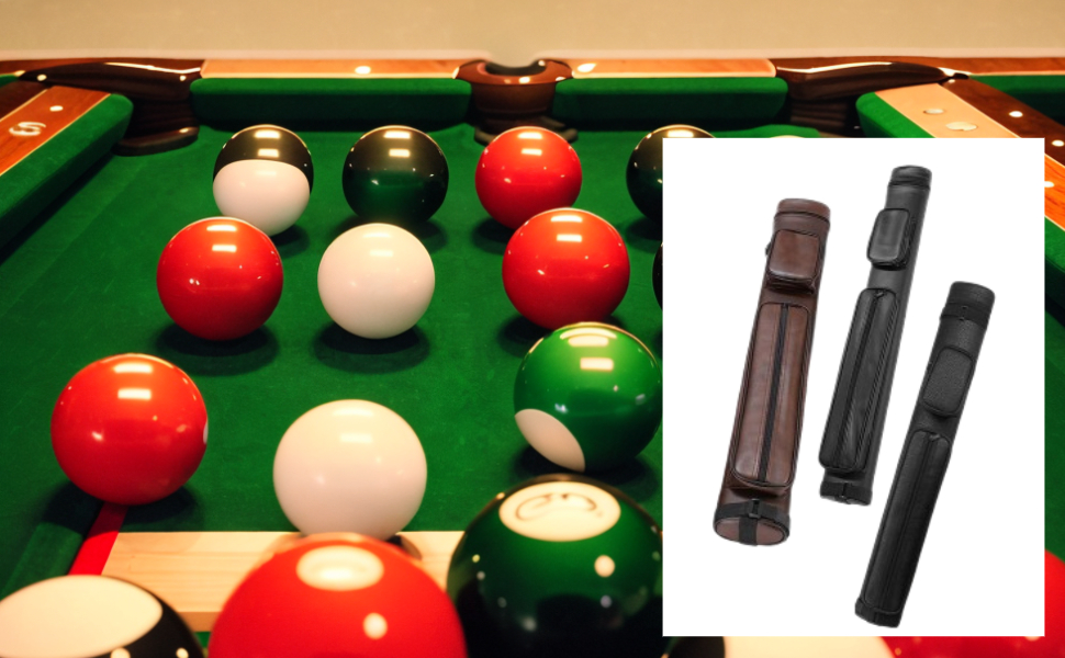 Сумка для більярду Dickly Pool Cue Bag 4 отвори Футляр для зберігання більярду Легкий захисний тримач Сумка з PU шкіри 4 отвори чорний