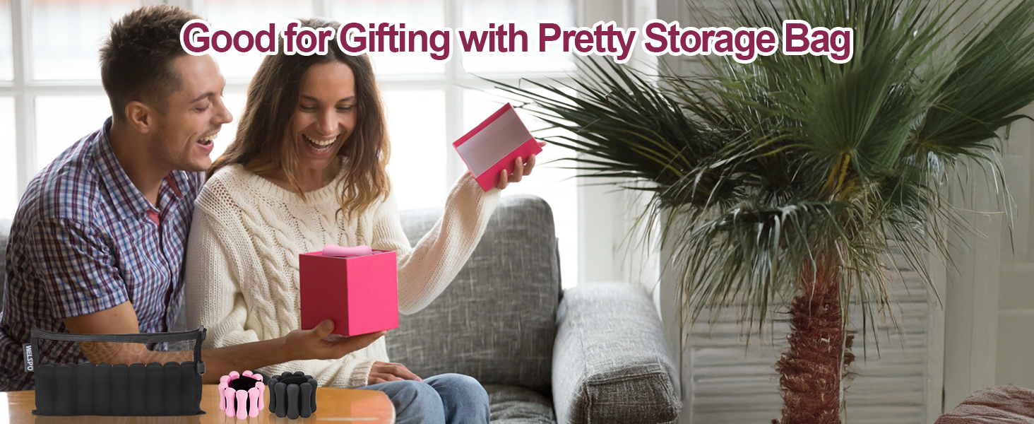 Набір обтяжувачів для ніг та рук WELSPO, 0.9 кг (по 0.45 кг), силіконові обтяжувачі для тренувань, йоги, пілатесу, чорного кольору