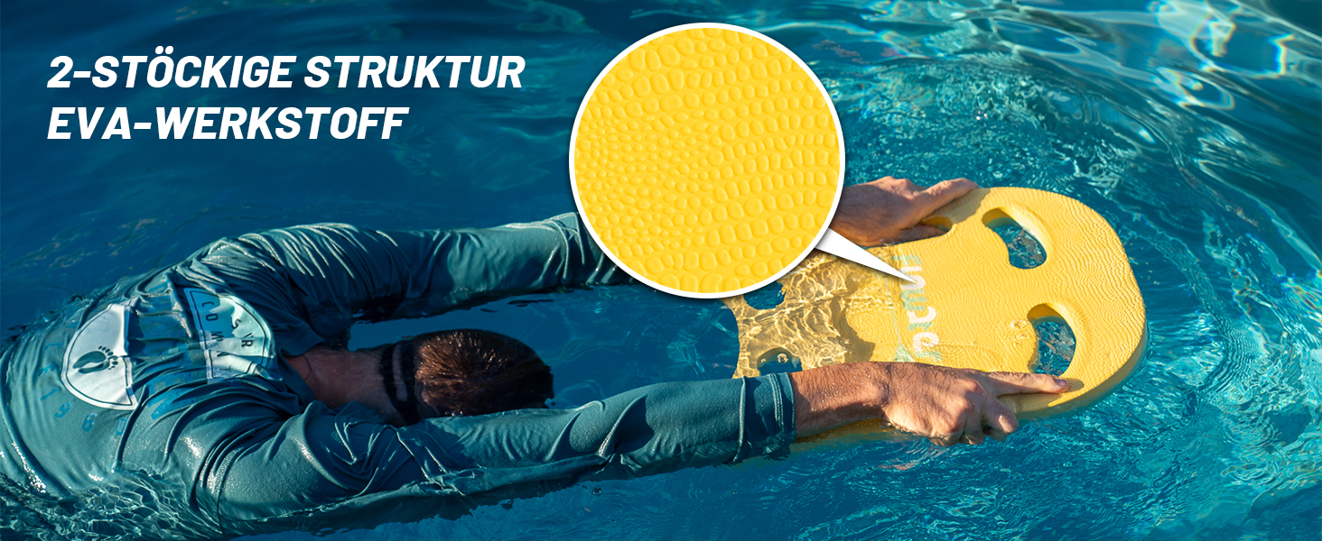 Дошка для плавання FunWater для дітей та дорослих, тренажер для виправлення стилю плавання з пінополіетилену (PE), мультяшний дизайн, 47x37 см, червоно-синя